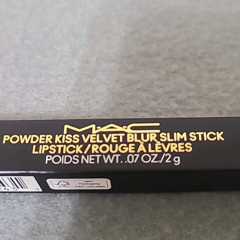 MAC Sweet Cinnamon Powder Kiss Velvet Blur Slim Stick Lipstick  .07oz NEW IN BOX